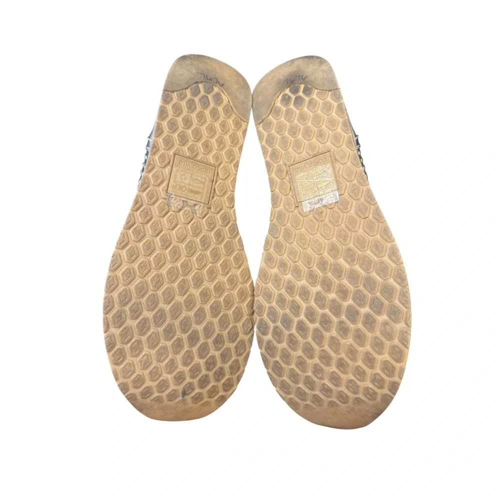Dolce Vita Janine Perf Loafers Womens 9 Gold Metallic Perforated Platform